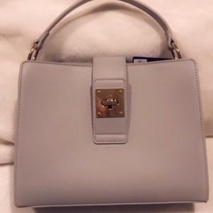 Gray handbag